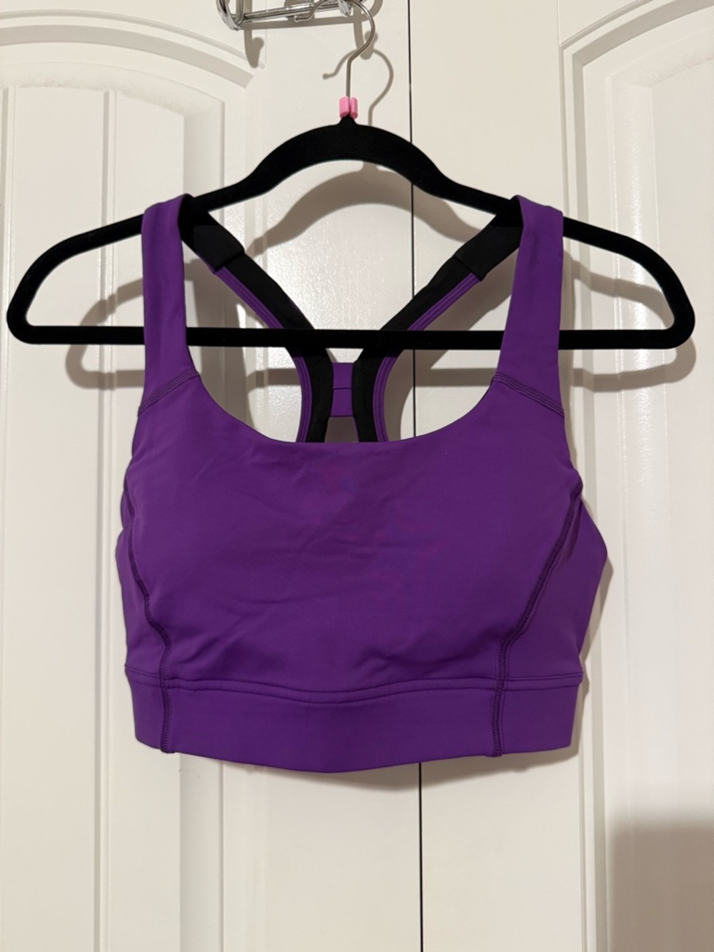 Lululemon College Purple Power Through Bra Size 10 B/C